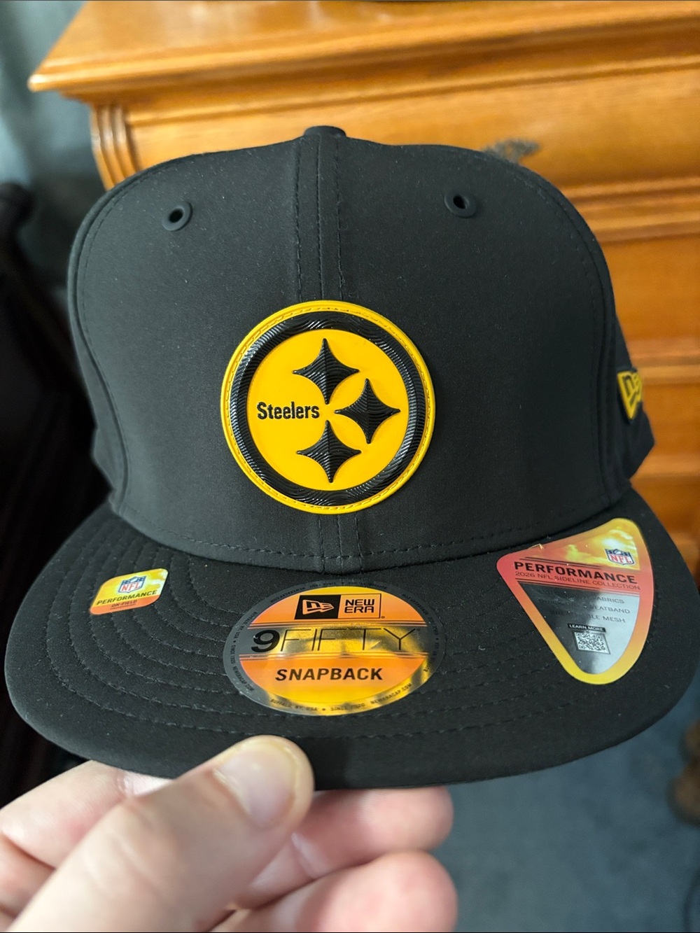Hat with NFL Steelers logo